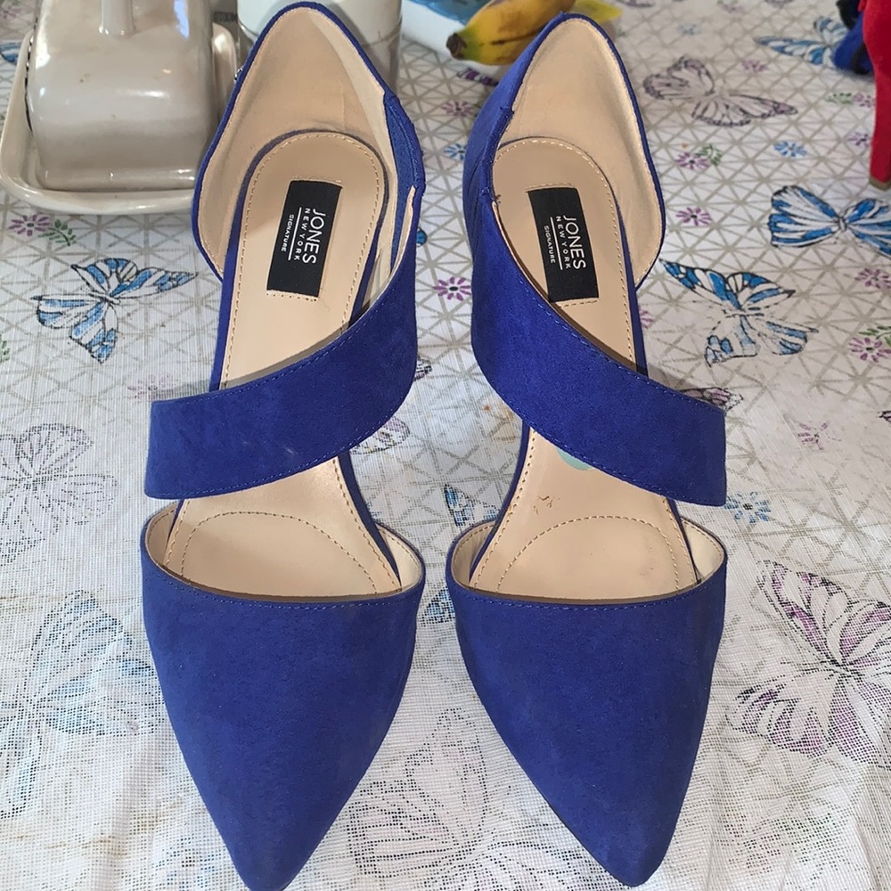 Women blue high heels
